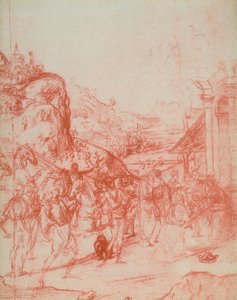 アンドレア・デル・サルトが描いたマギの礼拝。内閣描画と版画、ウフィツィ美術館、フィレンツェ 作： Andrea del Sarto