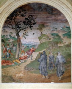 聖フィリッポ・ベニジの生涯 : 罪人の処罰 (フレスコ画) 作： Andrea del Sarto