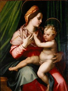聖母子像（油彩・パネル 作： Andrea del Sarto
