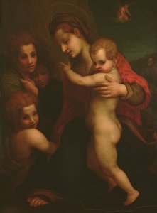 マドンナとチャイルド、セントジョンと二人の天使 作： Andrea del Sarto