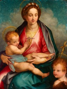 聖母子と聖ヨハネ 作： Andrea del Sarto