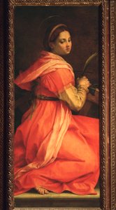 アレクサンドリアの聖カタリナ「聖アグネスの祭壇画」（絵画、1525-1528年 作： Andrea del Sarto
