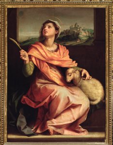 ローマのサンタ・アグネス、聖アグネスの祭壇画（絵画、1525-1528年