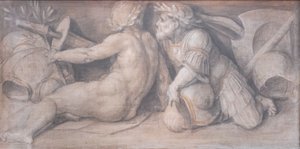 古典的なスタイルの人物がいるシーン 作： Andrea del Sarto