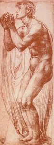 男性像の研究;アンドレア・デル・サルトの絵。内閣描画と版画、ウフィツィ美術館、フィレンツェ