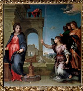 受胎告知」（絵画 作： Andrea del Sarto