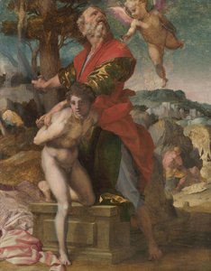 イサクの犠牲、1527年頃（木の油） 作： Andrea del Sarto