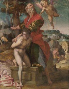 アイザックの犠牲、c。 1527年。 作： Andrea del Sarto