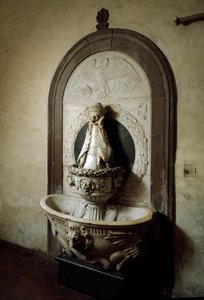 バプテスマのフォント彫刻 作： Andrea del Verrocchio