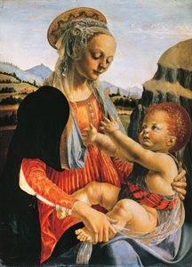 聖母子像、1470年頃、アンドレア・デル・ヴェロッキオ（1437-1488）作、木に油彩、75.5x54.8cm