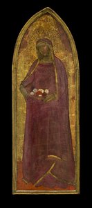 ハンガリーの聖エリザベス、1365年頃（木の上のテンペラと金箔） 作： Andrea di Bonaiuto fl.1343 77 Andrea di Bonaiuto fl.1343 77