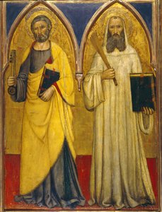聖ペテロと聖パウロ-アンドレ・ドルカーニャ（1329-1389）作、マントン美術館蔵 作： Andrea di Cione Orcagna