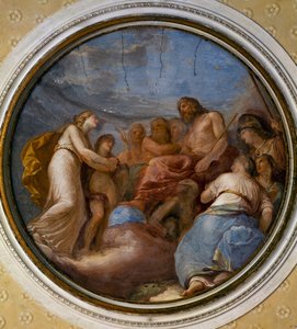 アンドレア・アッピアーニ（1754-1817）が描いたトンド（イタリア、モンツァのヴィラ・レアレにて