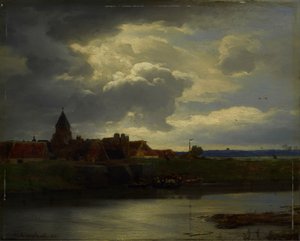 川のある風景 作： アンドレアス・アーヘンバッハ