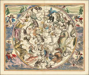 1660年の南半球の星座天球図 作： アンドリュー・セラリウス