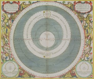 Plelemaic System、「The Celestial Atlas、またはThe Harmony of the Universe」（Atlas coelestis seu harmonia macrocosmica）のパブ。 Joannes Janssonius、アムステルダム、1660-61（手彩色彫刻） 作： Andreas Cellarius