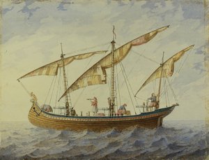 A.アダム作のバレエコルセアの舞台デザイン、1863 作： Andreas Leonhard Roller