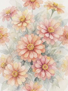 ほのかに色づいたジニアの花 作： Andreas Magnusson
