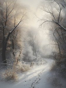魅惑的な雪道