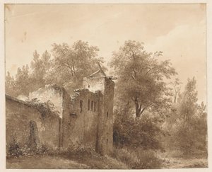 風景の中の台無し 作： Andreas Schelfhout