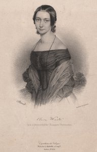 クララ・ヴィーク＝シューマンの肖像 1819-1896, 1838. 作： Andreas Staub