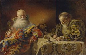 勅令が書かれる、1890 年 作： Andrei Andreevich Karelin