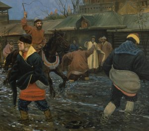 祝日の17世紀のモスクワ通り 作： Andrei Petrovich Ryabushkin