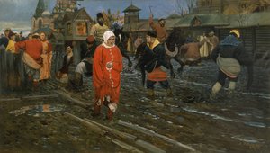 17世紀のモスクワストリート、祝日、1895年