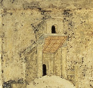 聖三位一体、1420年代の詳細フォーム（パネル上のテンペラ）（詳細）（39517を参照） 作： Andrei Rublev