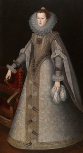 スペインのマーガレット女王、c。 1610年。 作： Andres Lopez Polanco