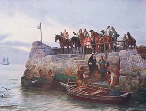 ザ・ロスト・コーズボインの戦い後のジェームズ2世の逃亡（1690年）「British Battles on land and sea」より引用
