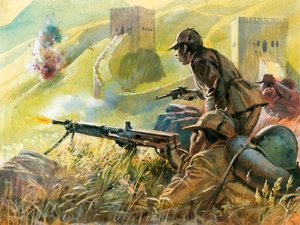 万里の長城とともに戦う