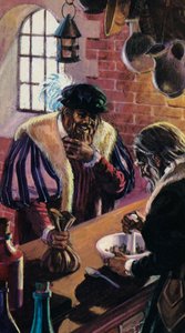 中世のユニコーンの角の粉末を購入（カラーリトグラフ） 作： アンドリュー・ハウワット