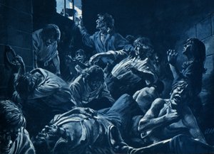 カルカッタのブラックホール（リトグラフ） 作： アンドリュー・ハウワット