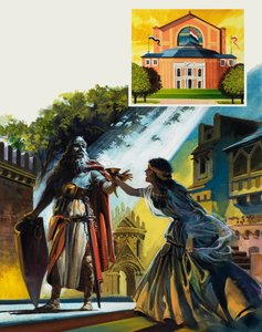 トリスタンとイゾルデ（紙にグワッシュ） 作： アンドリュー・ハウワット