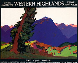 ウエスタンハイランズ-ファーストクラスのホテル-イギリスのポスター、c1926