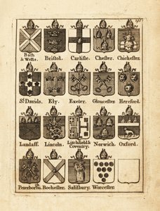 バース＆ウェルズ、ブリストル、カーライル、チェスター、チチェスターなどの司教の紋章 作： Andrew Johnston