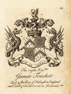 イギリスのヘーリーのオードリー卿、アイルランドのキャッスルヘイブンの第6代伯爵、右名誉ジェームズ・トゥーシェの紋章（1740年死去 作： Andrew Johnston