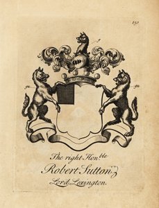 第2代レキシントン男爵、ロバート・サットン右衛門の紋章（1662年～1723年 作： Andrew Johnston