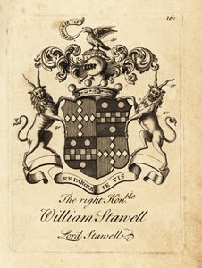 第3代スタウェル男爵、右名誉ウィリアム・スタウェルの紋章（1742年没 作： Andrew Johnston