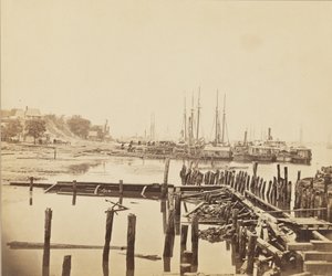 バージニア州シティポイント、1861-1865年頃（アルブメンプリント） 作： Andrew Joseph Russell