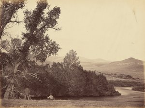 プレート20.1869年、ララミー川の源流（写真） 作： アンドリュー・ジョセフ・ラッセル