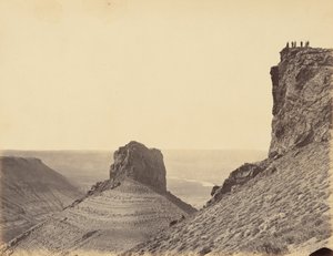 プレート23グリーン・リバーの山にて、1869年（写真） 作： アンドリュー・ジョセフ・ラッセル