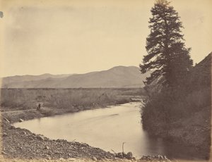 プレート43.ウェーバー渓谷、ウィルヘルミナ峠より、1869年（写真） 作： アンドリュー・ジョセフ・ラッセル
