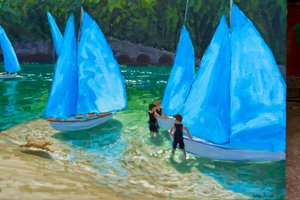 青い帆、ルーイ、2018、 作： Andrew Macara