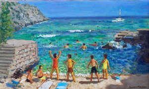 カラ・クララ、マヨルカ、2023年（キャンバスに油彩） 作： Andrew Macara