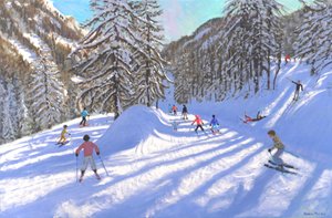 ティーニュのクリスマス、フランス、2022年（キャンバスに油彩） 作： Andrew Macara