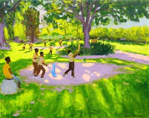 クリケットの練習、植物園、ドミニカ、グレナディーン諸島、西インド諸島、 作： Andrew Macara