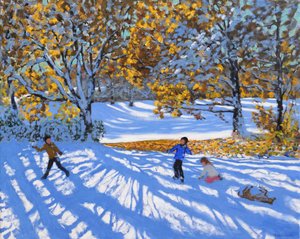初期の雪、アレスツリー公園。 2017年 作： Andrew Macara