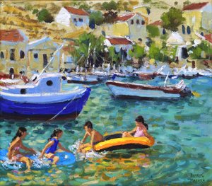 ディンギーで楽しむ、シミ島、ギリシャ 作： Andrew Macara